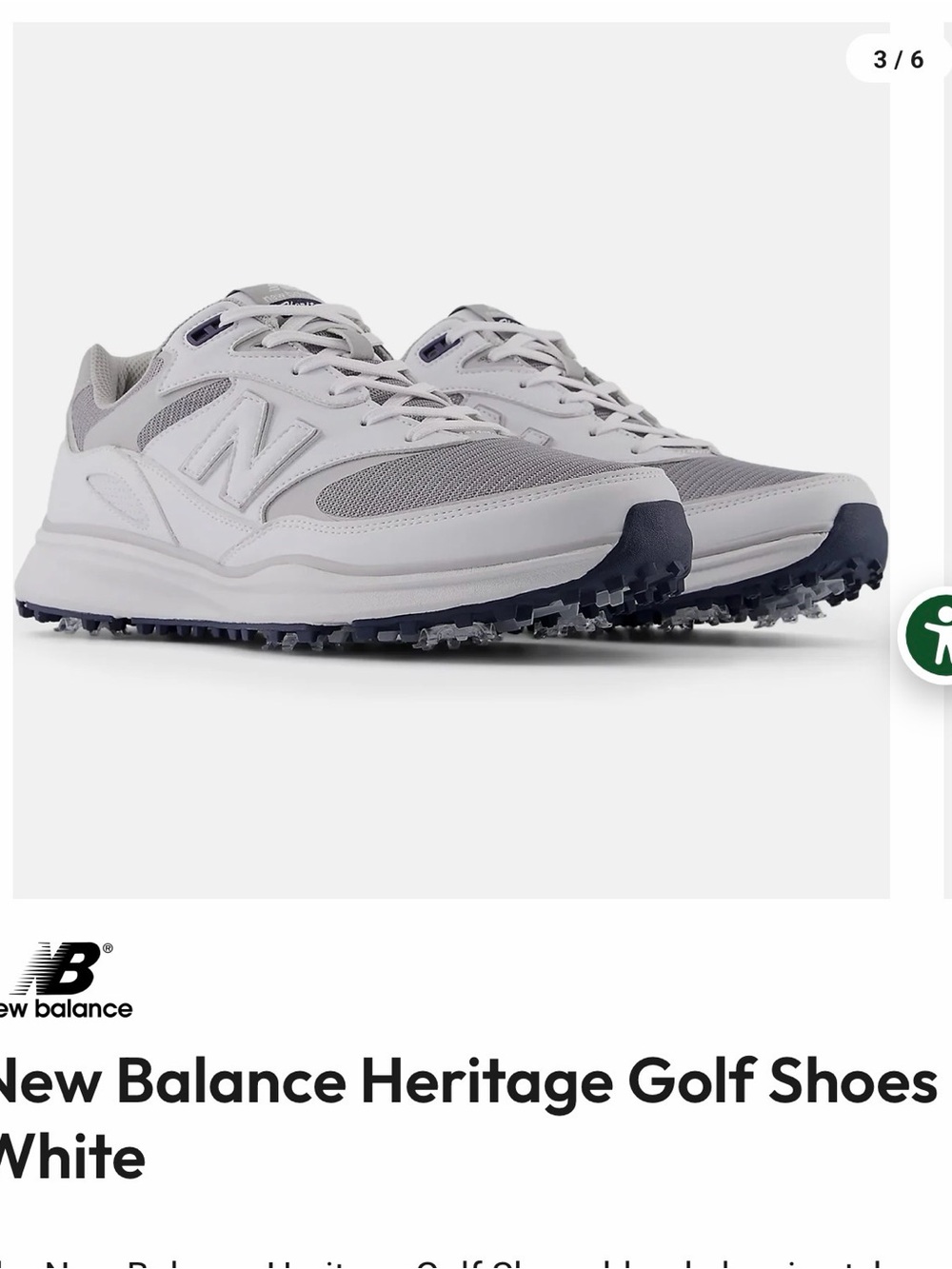 New Balance Men’s Golf Shoes - White & Gray
